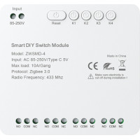 Avatto ZigBee 4-channel switch module with voltage-free DC 32V contact Avatto ZWSMMD-4-250V