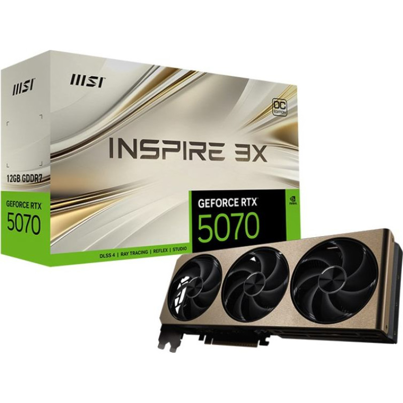 MSI GeForce RTX 5070 12G INSPIRE 3X OC NVIDIA 12 GB GDDR7