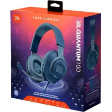JBL Quantum 100 Wired On-Ear Gaming Headphones with mic Blue EU