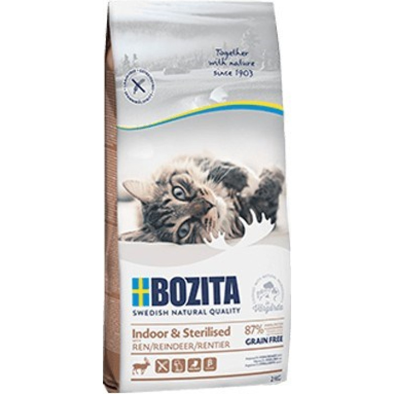 Bozita Indoor&Sterilised Grain free Reindeer 10kg