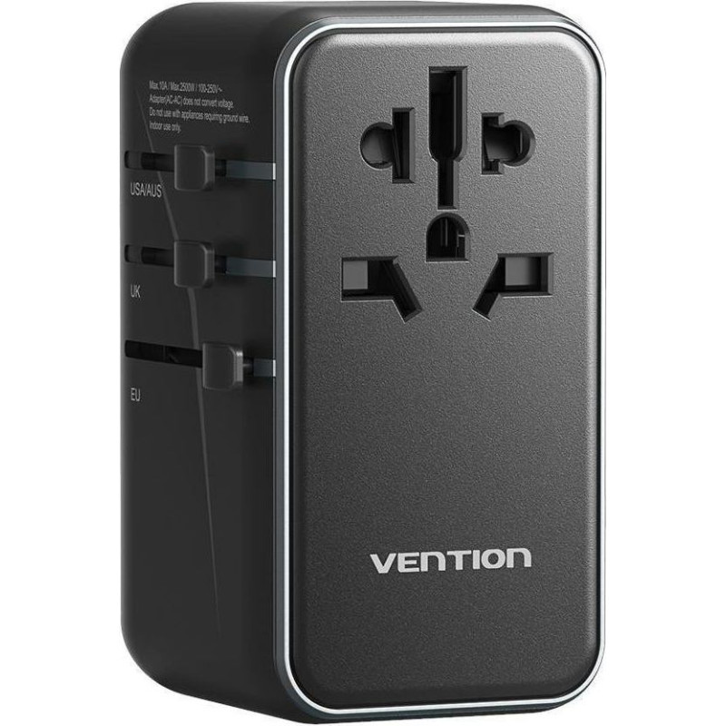 Vention Adapter with Vention 100W charger 1xUSB-A 3xUSB-C