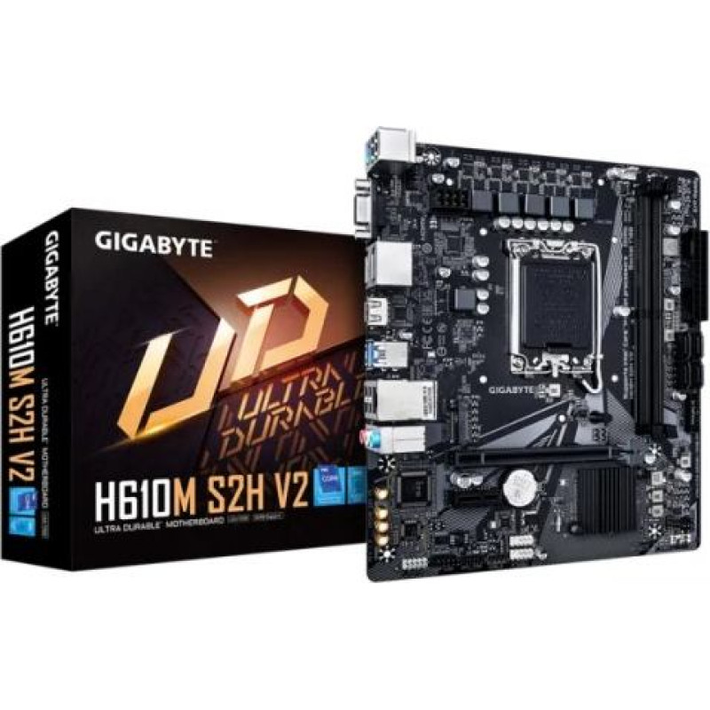 Gigabyte Motherboard H610M S2H V2 s1700 2DDR 5 DP/HDMI/DSUB M.2 mATX