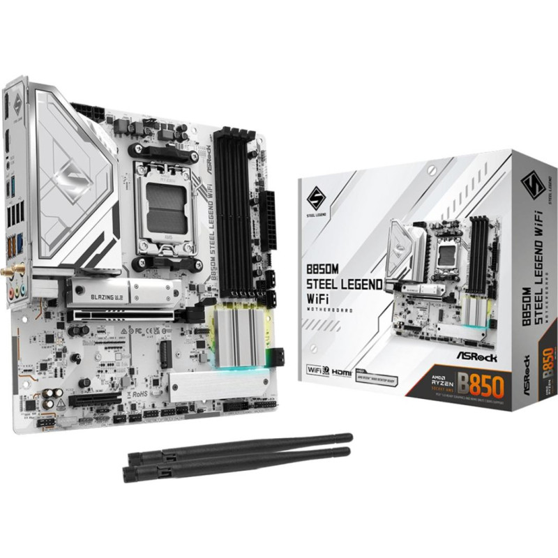 Asrock B850M Steel Legend WiFi AMD B850 Socket AM5 micro ATX