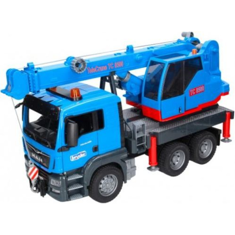 Bruder MAN TGS truck with crane, blue