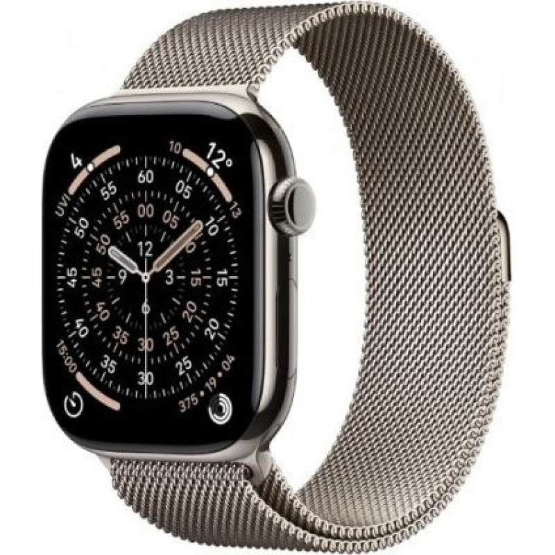 Apple Watch Series 11&nbsp;GPS + Cellular 46mm&nbsp;Natural Titanium Case with Natural Milanese Loop M/L