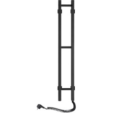 Navin Electric towel warmer Siluet Quadro 160*1000 Digital, right-hand version, black, 12-217050-0110.