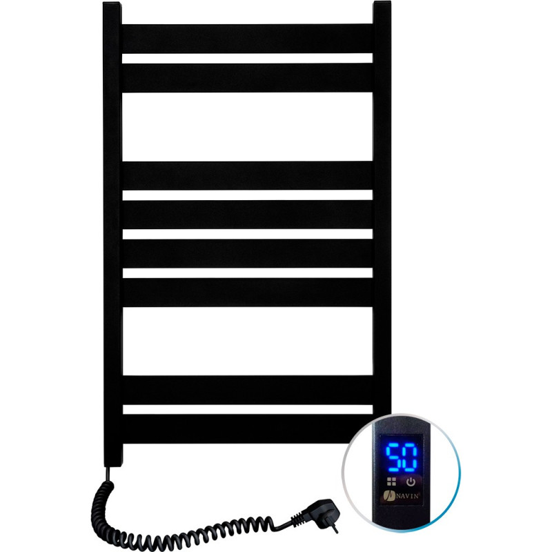 Navin Electric towel warmer, Largo 500*800, sensor on the left, black.
