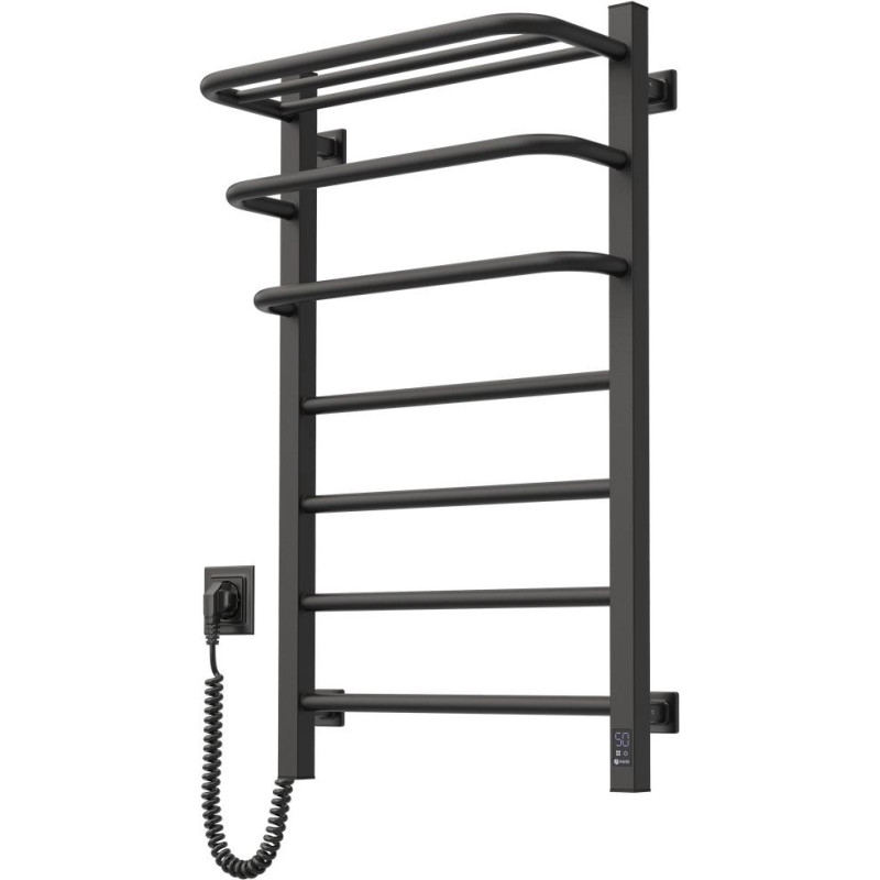 Navin Electric towel warmer Fortis 480*800 12-253153-44880, left side, black.