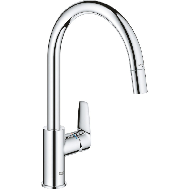 Grohe Sink mixer with pull-out hose, BauEdge, 30536000.