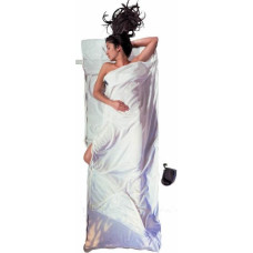 Cocoon TravelSheet Coupler Silk/Cotton Sleeping Bag Liner with Two-Way Zipper, Natural