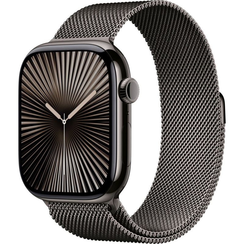 Apple Watch Series 10 GPS + Cellular 46 mm Slate Titanium Case with Slate Milanese Loop - M/L