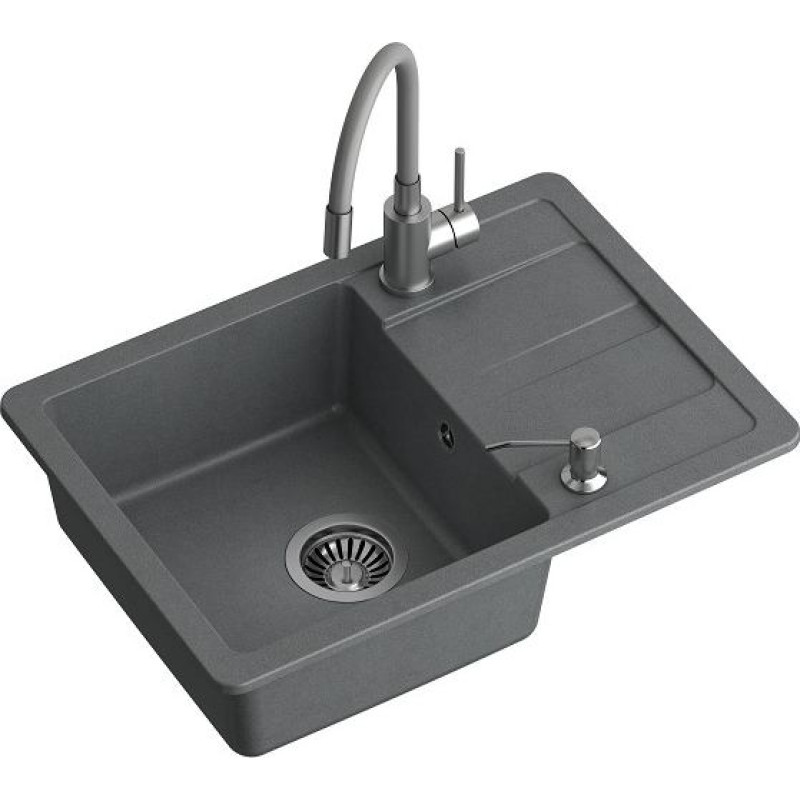 Quadron Plautuvė su mai&scaron;ytuvu ir dozatoriumi Quadron READY SMART, TQ6244RSSZ, pilka