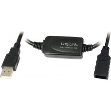 Logilink Extension Cable USB 2.0 black, 10m