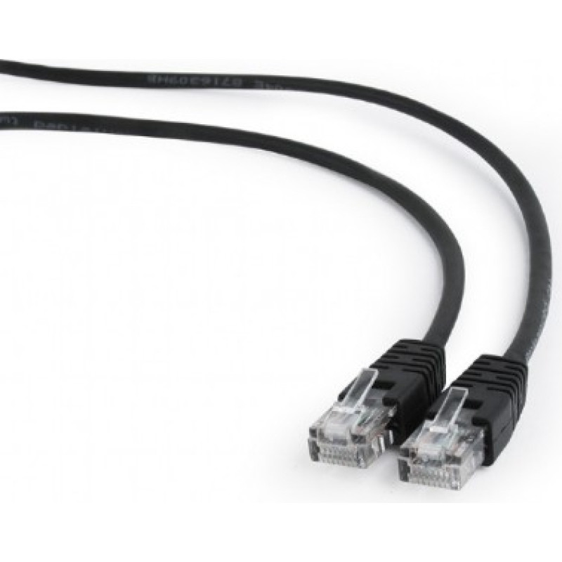 Gembird Patch cord cat. 5E molded strain relief 50u" plugs, 1 m, Black