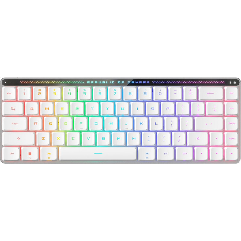 Asus ROG Falchion RX Low Profile tastatūra Speļu USB + RF Wireless + Bluetooth Balts