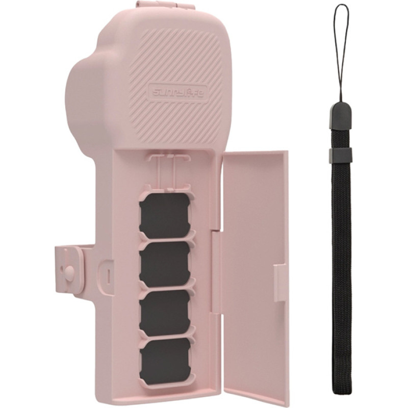 Sunnylife protective case with strap and lanyard for Osmo Pocket 3 (pink)