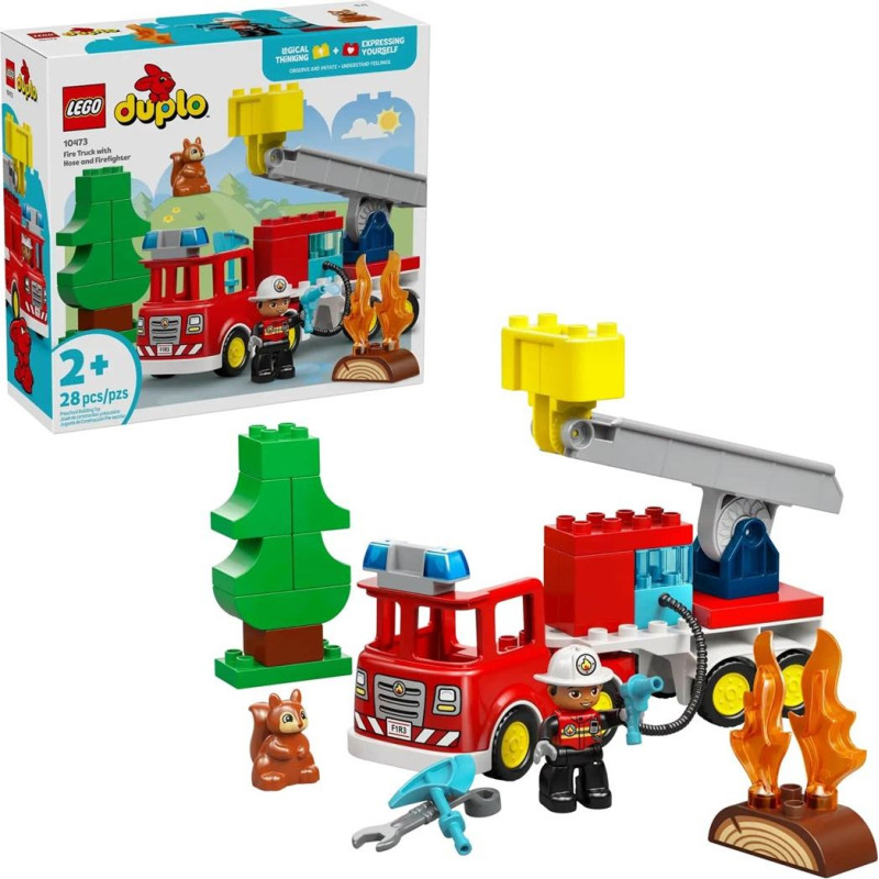 Lego DUPLO 10473 Fire Truck with Hose and Firefighter