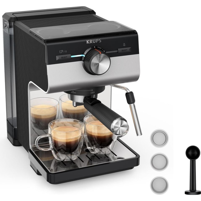 Krups Authentic+ XP384E10 coffee maker Semi-auto Espresso machine 2 L
