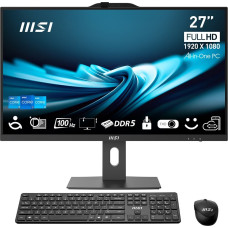 MSI Pro AP272P Intel&reg; Core&trade; i5 68.6 cm (27") 1920 x 1080 pixels All-in-One PC 16 GB DDR4-SDRAM 512 GB SSD Windows 11 Pro Wi-Fi 6 (802.11ax) Black