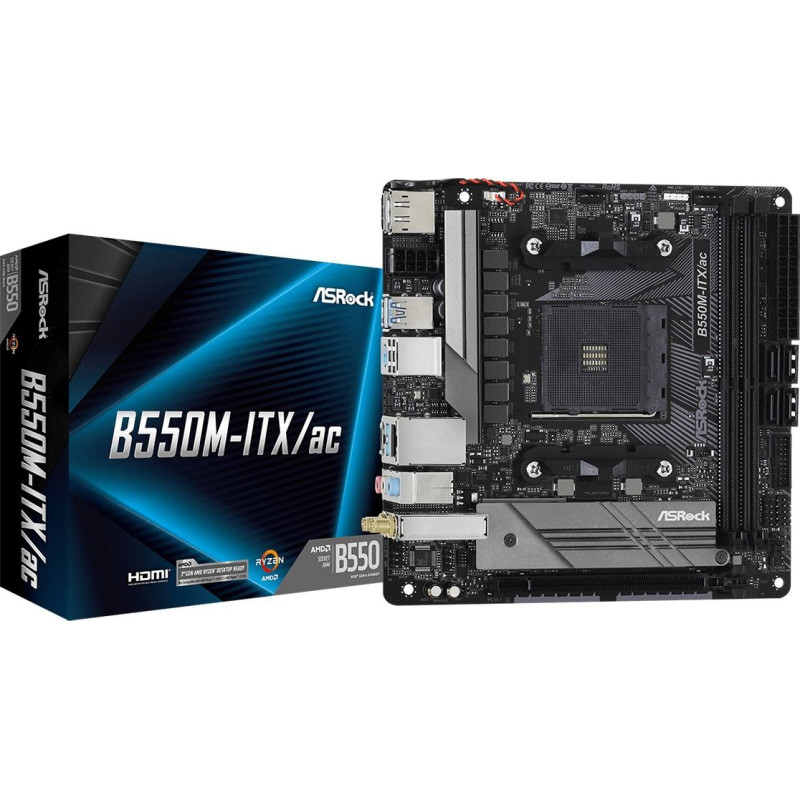 Asrock B550M-ITX/ac Socket AM4 mini ITX AMD  B550
