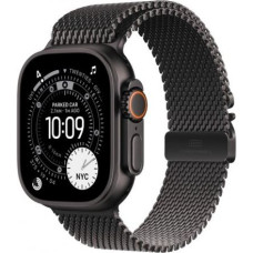 Apple Watch Ultra 3 GPS + Cellular 49mm Black Titanium Case with Black Titanium Milanese Loop - Small
