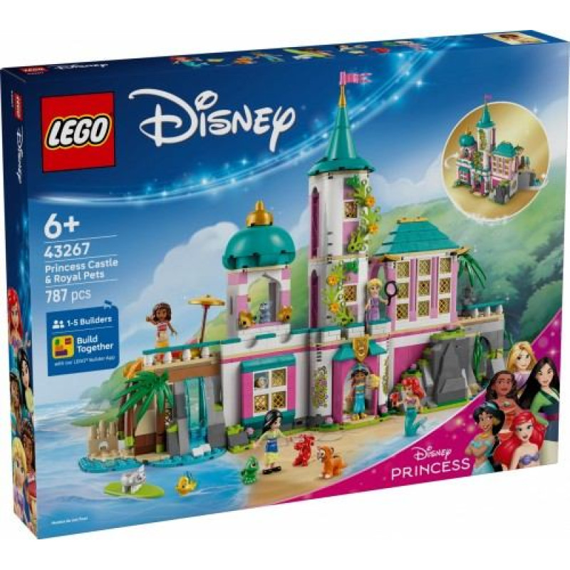 Lego Klocki Disney 43267 Zamek księżniczek i kr&oacute;lewskie zwierzaki