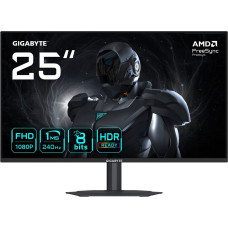 Gigabyte G25F2A 25" FHD Gaming Monitor - 1920 x 1080, 240Hz, 1ms, 300 cd/m&sup2;, Display HDR 10, HDMI 2.0, Displayport 1.4
