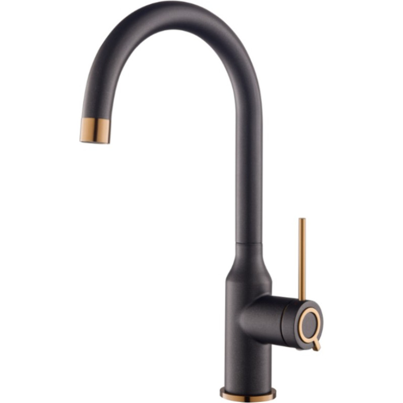 Aquasanita Kitchen faucet VIDE 5023, 601C Black, copper PVD