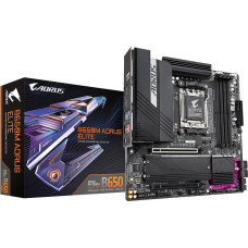 Gigabyte B650M AORUS ELITE Motherboard - AMD Ryzen 9000 CPUs, 12+2+2 Phases VRM, up to 8000MHz DDR5, 1xPCIe 5.0 + 1xPCIe 4.0 M.2, 2.5GbE LAN, USB 3.2 Gen 2x2