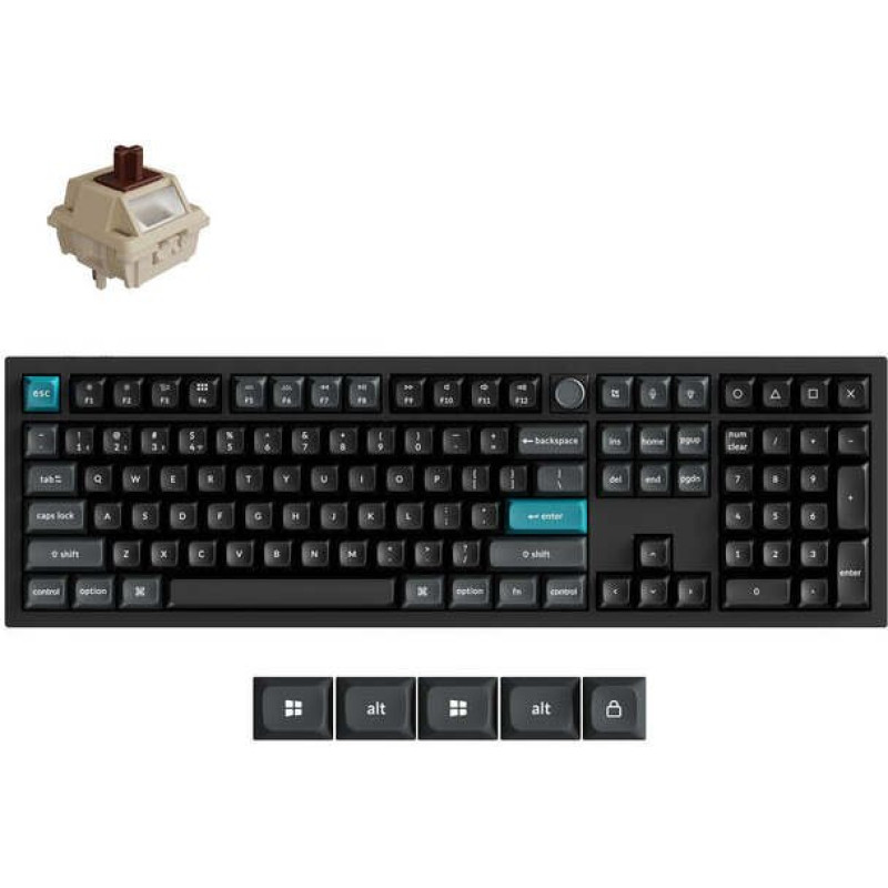 Keychron Klawiatura Keychron KEYBOARD WRL Q6 ULTRA/BLACK Q6U-M3 KEYCHRON Q6U-M3 (4894979048615)