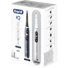 Braun ORAL-B ELECTRIC TOOTHBRUSH IO 9N SET DUO BLACK ONYX & ROSE QUARTZ