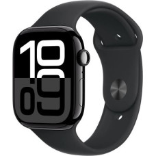 Apple Watch Series 10 GPS 46 mm Jet Black Aluminium Case with Black Sport Band - S/M