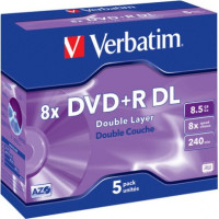 Verbatim DVD+R (8x) 8.5GB DoubleLayer 5P JC 43541