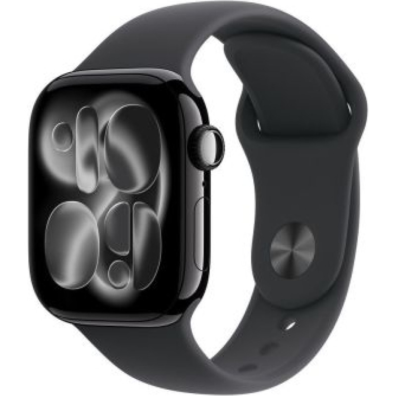 Apple Watch Series 11 (2025) GPS 42mm Jet Black Alu Case, Black Sport Band S/M EU MEQT4