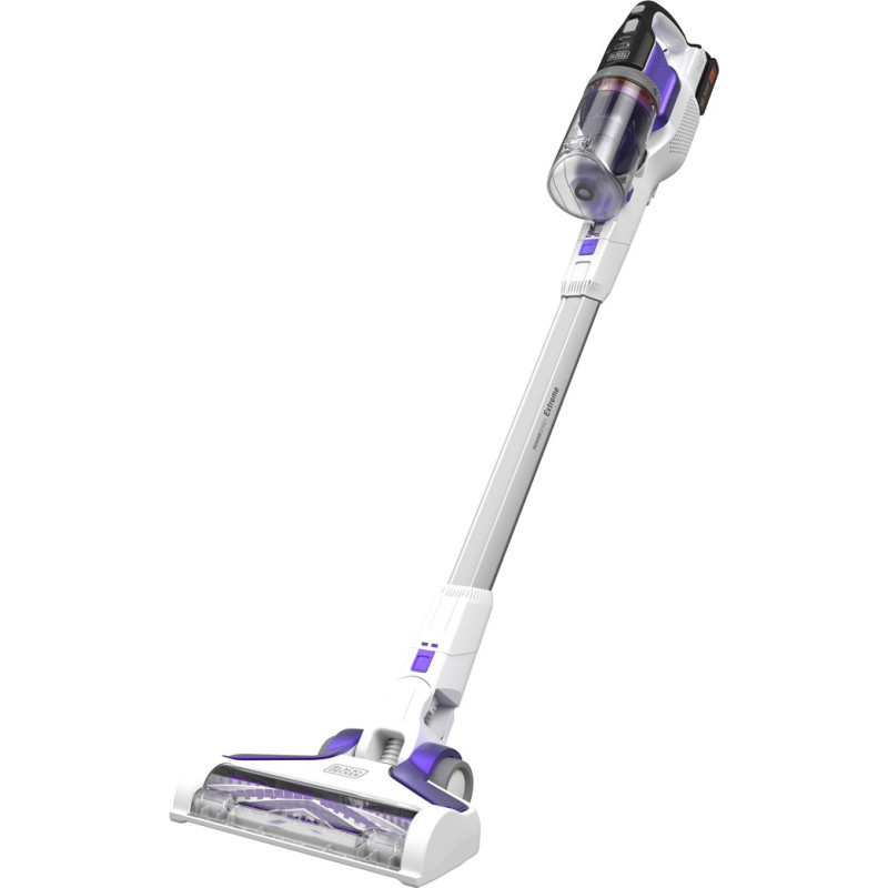 Black+Decker Black & Decker BHFEV1825CP stick vacuum/electric broom 2-in-1 stick vacuum Battery Dry Bagless White 2.5 Ah