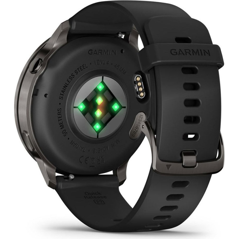 Garmin Venu 4 3.56 cm (1.4") AMOLED 45 mm Digital 454 x 454 pixels Touchscreen Black Wi-Fi GPS (satellite)
