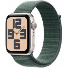 Apple Watch SE GPS 44 mm Starlight Aluminium Case with Lake Green Sport Loop