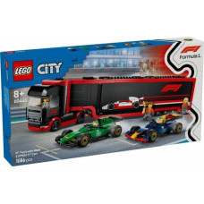 Lego Bricks City 60445 F1 Truck with RB20 & AMR 24 F1 Cars