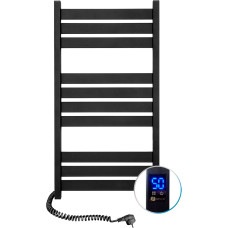 Navin Electric towel warmer, Largo 500*1000, sensor on the left, black, 12-244153-5010.