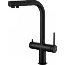 Bluewater Blue Water Delta kitchen mixer with connection for filter and pull-out spout, matte black.