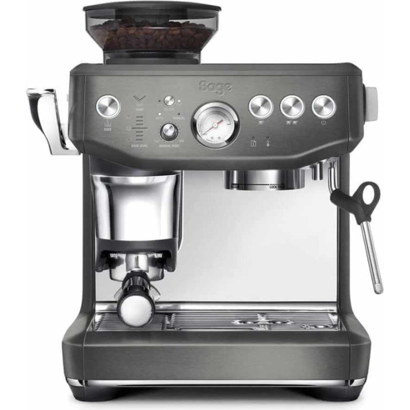 Sage Coffee machine SES876BST, black stainless steel.