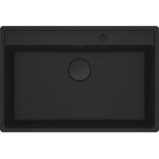 Kitchen wash Franke MRG 610-72, with valve control button, black matt, 114.0659.125