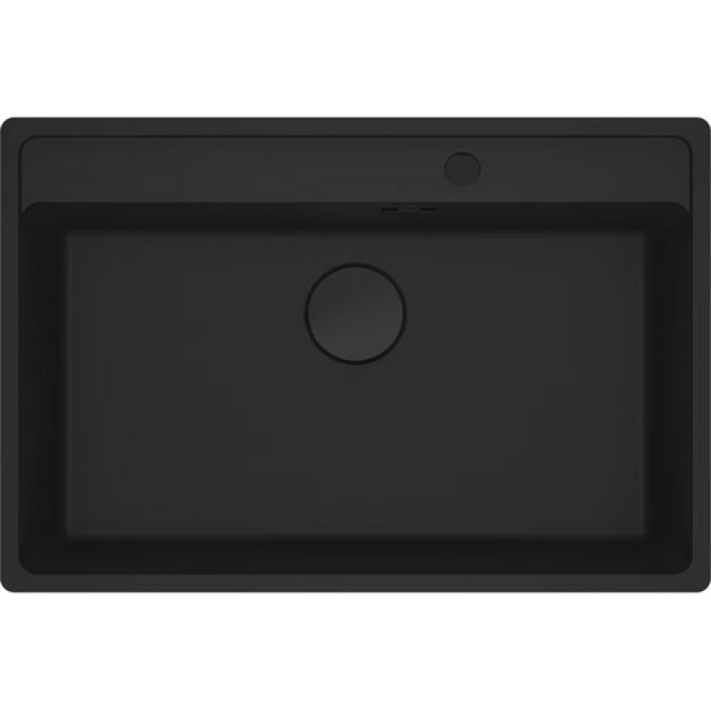 Kitchen wash Franke MRG 610-72, with valve control button, black matt, 114.0659.125