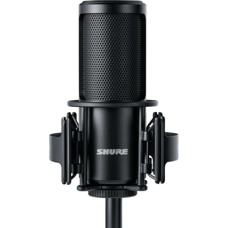 Shure SM4-K-KIT - condenser microphone, externally polarised, handle, popfilter, case