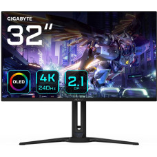 Gigabyte AORUS FO32U2P 32” OLED Gaming Monitor - 3840 x 2160(UHD), 240Hz, 0.03ms, 250 cd/m2, KVM, FreeSync Premium Pro, DisplayHDR True Black 400, Displayport2.1