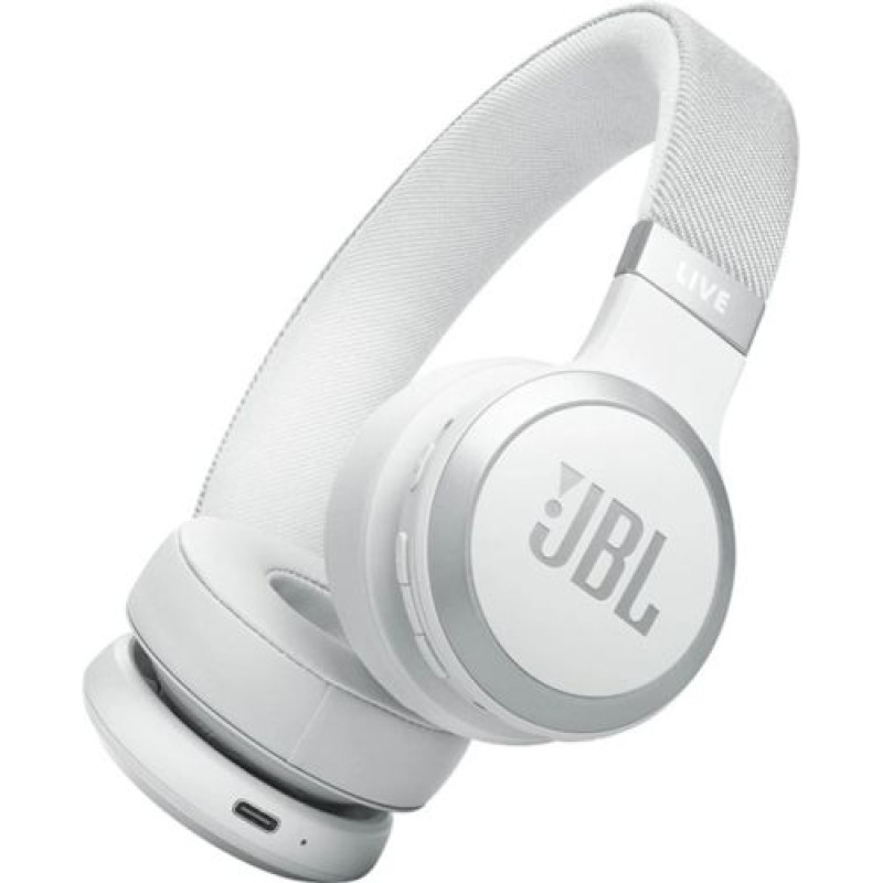 JBL Live 670NC Bluetooth Wireless On-Ear Headphones White EU