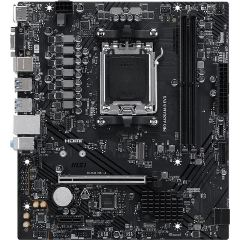MSI PRO A620AM-B EVO motherboard AMD A620A Socket AM5 ATX