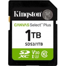 Kingston Memory card SD 1TB Canvas Select Plus Gen3 150MB/s