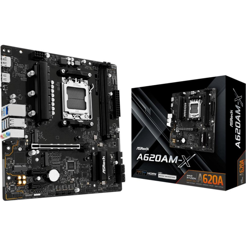 Asrock A620AM-X motherboard AMD A620 Socket AM5 micro ATX