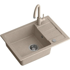Quadron Sink with mixer tap, GO SMART, TQ6244GSBEZ, sand color.
